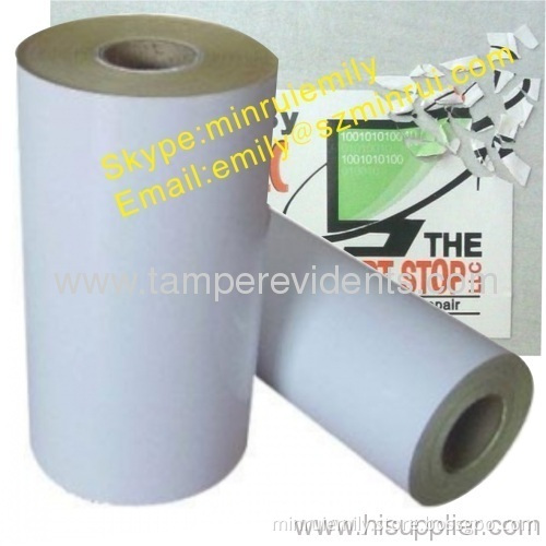 Custom Minrui Destructible Adhesive Vinyl Materials,manufacturer Of Ultra Destructible Vinyl Label Materials From China